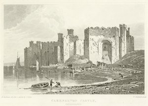 Caernarvonin linna, Caernarvonshire (kaiverrus) tekijältä English School
