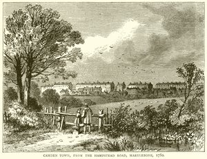Camden Town, Hampstead Roadilta, Marylebone, 1780 tekijältä English School