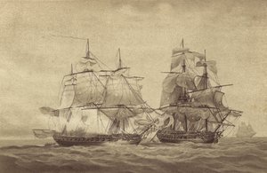 Kapteeni Thomas Byam Martinin komentaja brittiläinen fregatti HMS Fisgard vangitsi ranskalaisen fregatin l