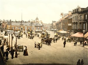Carlisle Market Place (käsinvärinen kuva) tekijältä English School