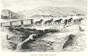 Abtransport des Mülls (Gravur) von English School