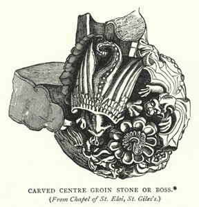 Carved Center Groin Stone tai Boss (kaiverrus) tekijältä English School