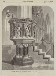 Veistetty saarnatuoli, St Mary