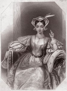 Katariina Ranska (Katariina, Kaarle VI:n ja Isabeaun tytär) (Henri V) (Henry Viidennen kroniikkahistoria) - "" Galerie des femmes de Shakespeare, kokoelma 45 vakavaa muotokuvaa varhaisten Lontoon taiteilijoiden toimesta, rikastettu kriitikon kanssa tekijältä English School