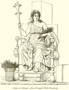 Ceres (tai Demeter, Pompeii Wall Paintingista) tekijältä English School