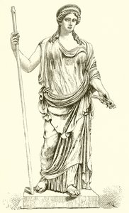 Ceres löydettiin Ostiasta vuonna 1856. (Vatikaanin museo) tekijältä English School