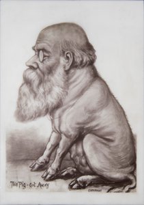 Charles Darwin -laatta, noin 1870 (keramiikka) tekijältä English School