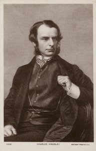 Charles Kingsley (1819-1875), englantilainen pappi, historioitsija ja romaanikirjailija (litografia). tekijältä English School