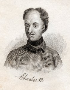 Kaarle XII, Ruotsin kuningas, Crabbs Historical Dictionarysta, julkaistu 1825 tekijältä English School