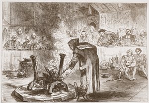 Charles näkee naamioiden leikin, kuvituksen James Aitken Wylien (1808-1890) teoksesta The History of Protestantism, pub. 1878 tekijältä English School
