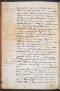 Afrikkaan kauppaa käyvälle Englannin kuninkaallisten seikkailijoiden yhtiölle myönnetty peruskirja, Sloane MS 205, f.8v. tekijältä English School