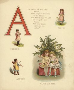 Lasten nimet: Annie, Arthur, Alfred, Alice, Amy (väri litho) tekijältä English School