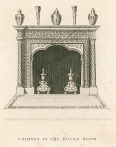 Chimney in the Round Room, Strawberry Hill, Twickenham, Lontoo tekijältä English School