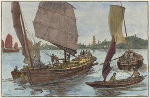 Kiinalaiset kalastus- ja rahtiveneet