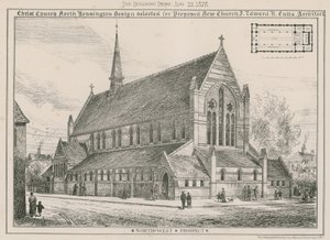 Christ Church, North Kensington: Suunnittelu valittu ehdotettuun uuteen kirkkoon tekijältä English School