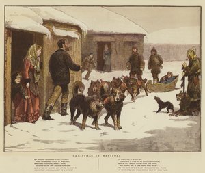 Joulu Manitobassa (chromolitho) tekijältä English School