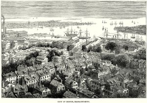 Bostonin kaupunki, Massachusetts (kaiverrus) tekijältä English School