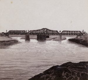 Clarence Bridge, Cardiff (litho) tekijältä English School