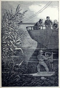 Ruuvin tyhjentäminen, aaltojen alta tai sukellus syvissä vesissä, pub. 1887. tekijältä English School
