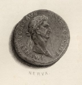 Kolikko Nerva Caesar Augustuksen ajalta