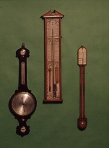 Viktoriaanisten barometrien kokoelma, n. 1880 tekijältä English School