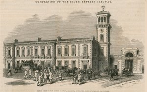 Kaakkoisrautatien valmistuminen: Croydon, Brighton and Dover Railway Companyn loistava yhteinen asema, Southwark, Lontoo tekijältä English School