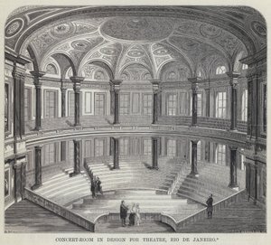 Concert-Room in Design for Theatre, Rio de Janeiro (kaiverrus) tekijältä English School