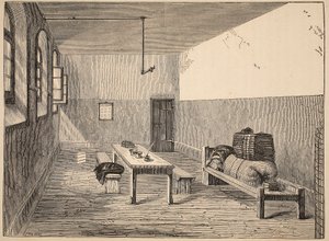 Condemned Cell, Newgate, kuvitus Lontoon rikosvankiloista ja Henry Mayhew