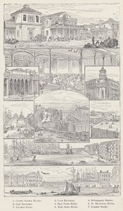 Convent Garden Market, Corn Exchange, Billingsgate Market, Coal Exchange, East India Docks, St Katherine Docks, Victoria Docks, West India Docks, London Docks (kaiverrus) tekijältä English School