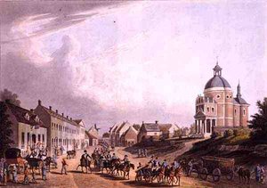 Ranskalaisen tykin kuljettaminen taistelukentältä 24. heinäkuuta 1815 Waterloossa, julkaisija R. Bowyer tekijältä English School