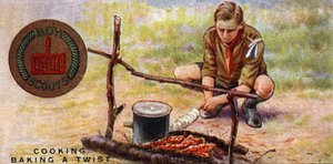 Partiolaisten kokkitaitomerkki – Baking a Twist, 1929 tekijältä English School