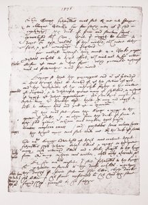 Kopio John Hawkinsin holografiamuistiosta hänen suhteistaan Espanjan kanssa, 1576 tekijältä English School