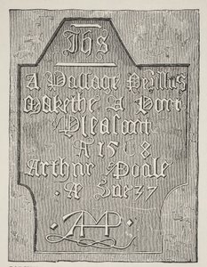 Kopio Arthur Poolen kaiverruksesta tornissa sijaitsevan vankisellin seinälle, 1568 tekijältä English School