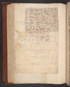Jäljennös kirjeestä, jonka Lady Elizabeth Compton, myöhemmin Northamptonin kreivitär, on lähettänyt miehelleen, Harley MS 7003, f.158v (kynällä ja tussilla kirjoitettu paperi). tekijältä English School