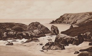 Cornwall: Kynance Cove, Penzance (litho) tekijältä English School