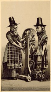 Walesin puvut: Spinning Genny (litho) tekijältä English School