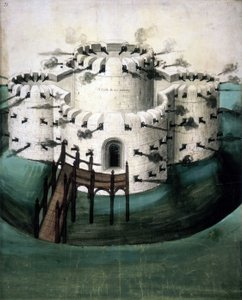Cotton Augustus I i f.21, Design for Walmer and Sundown Castles ("A Castle for the Downes") tekijältä English School