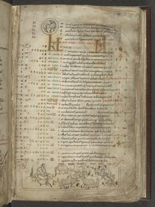 Puuvilla Julius A. VI, f.5, Toukokuun kalenterisivu: Paimenet ja lauma (vellum) tekijältä English School