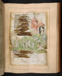 Cotton MS Tiberius A VII/1 fol. 75r, 1400-luvun loppupuoli (pergamentti). tekijältä English School