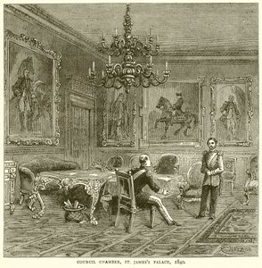 Valtuustohuone, St. Jamesin palatsi, 1840 tekijältä English School