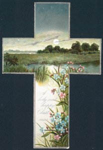 Country Scene sisällä Cross, joulukortti tekijältä English School