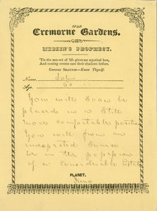 Cremorne Gardens, Lontoo: Merlins Prophecy tekijältä English School