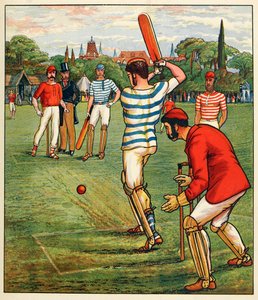 Kriketti, British Sports and Games, pub. C. 1880. tekijältä English School