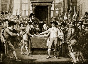 Cromwell hajottaa Long Parliament, 1653, kuva Hutchinsons Story of the British Nationista, n. 1923 tekijältä English School