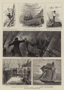 Royal Naval Artillery Volunteersin risteily (kaiverrus) tekijältä English School