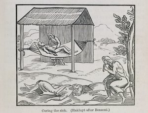 Curing the Sick, Samuel Hazardin teoksesta Santo Domingo Past and Present, pub.1873 (kaiverrus) tekijältä English School