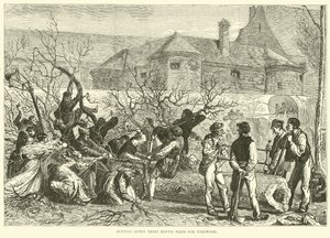 Puiden kaato Pariisin ympärillä polttopuita varten, lokakuu 1870 tekijältä English School