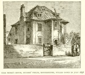Czar Peters House, Hughes Fields, Rotherhithe, purettiin heinäkuussa 1858 tekijältä English School