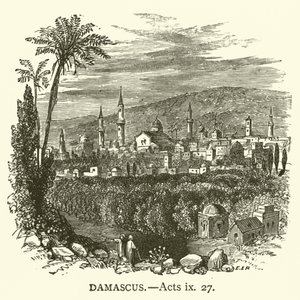 Damaskos, Apostolien teot, ix, 27 (kaiverrus) tekijältä English School
