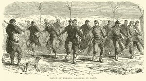 Ranskalaisten sotilaiden tanssi leirillä, marraskuu 1870 tekijältä English School